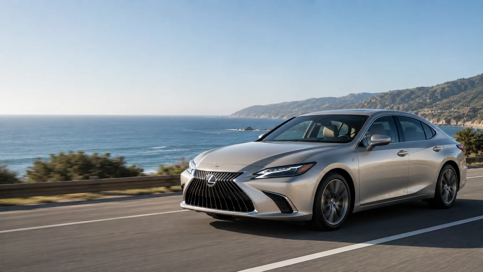 2026 Lexus ES 350h front three-quarter view