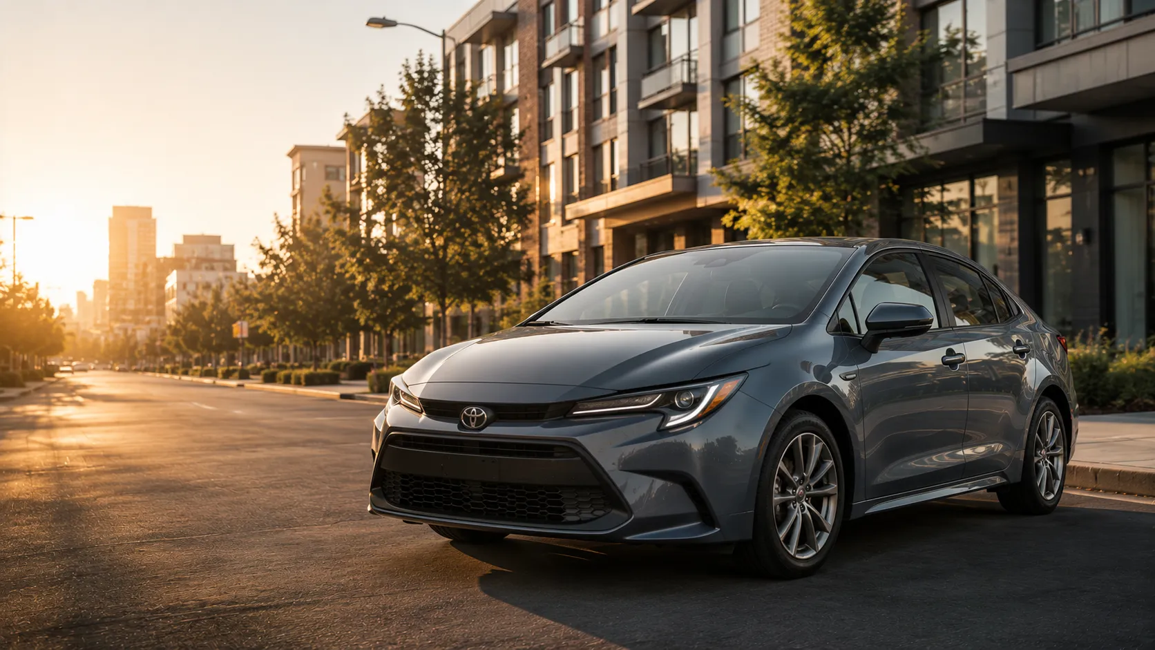 2026 Toyota Corolla sedan in three-quarter front view