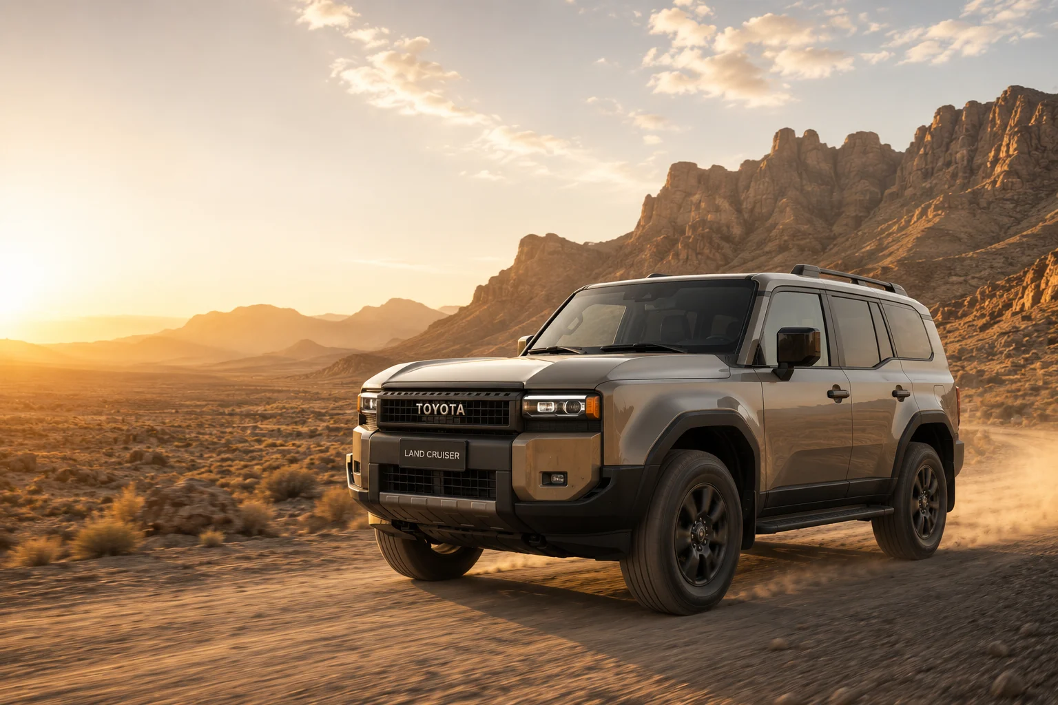 2026 Toyota Land Cruiser in three-quarter front view